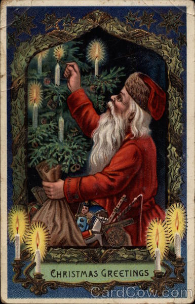 Santa Claus with Christmas Tree