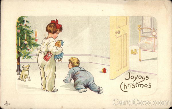 Joyous Christmas - Children and Christmas Tree