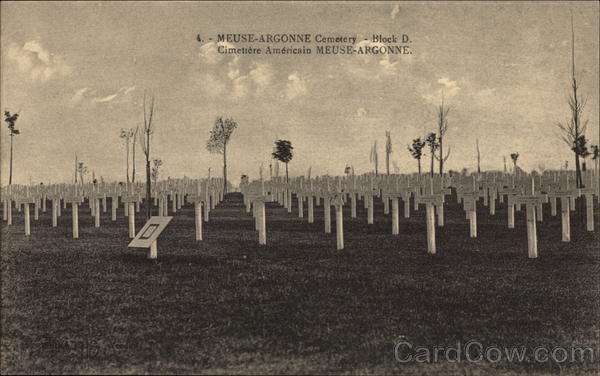 Block D of the Meuse-Argonne American Cemetery World War I