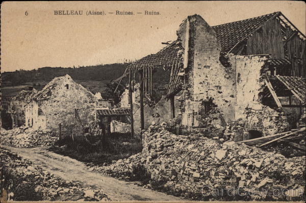 RuinedBuilding in Belleau (Aisne) World War I