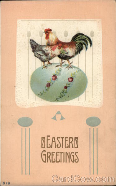 Easter Greetings With Chicks