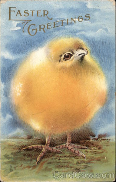 Easter Greetings With Chicks