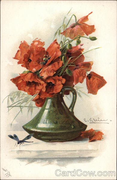 Red Poppies in Vase C. Klein
