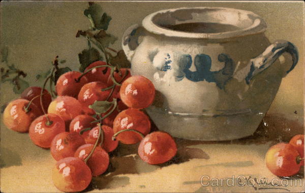 Still LIfe - Cherries and Pot C. Klein