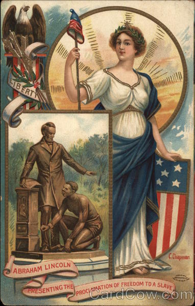 Abraham Lincoln Presenting the Proclamation of Freedom to a Slave