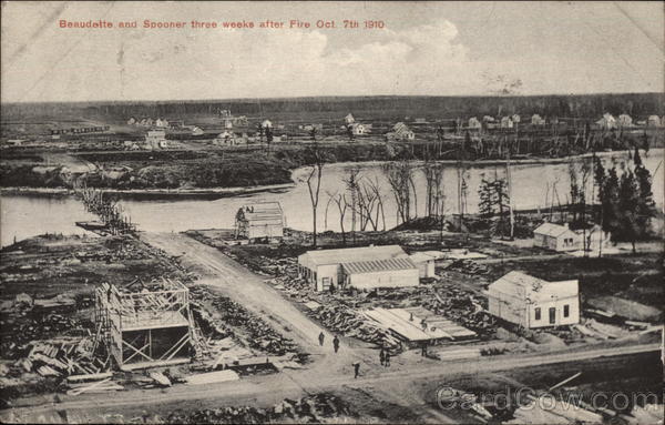 Beaudette and Spooner After Fire in 1910 Disasters