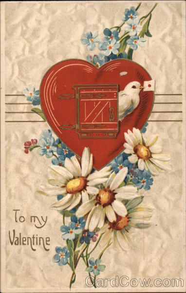 To My Valentine - Heart and Flowers Hearts