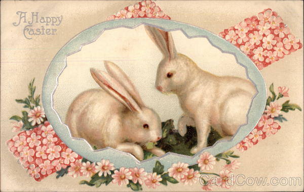 A Happy Easter - Rabbits With Bunnies