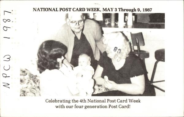 National Post Card Week, May 3-9, 1987 Post Card Clubs & Collecting