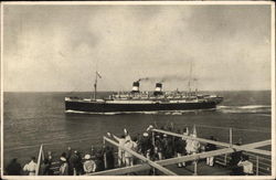 "Roma" Visto Dall "Augustus" in Pieno Oceano Postcard