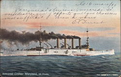 Armored Cruiser Maryland Postcard