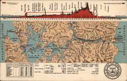 Map and Cross-Section of the Panama Canal Postcard