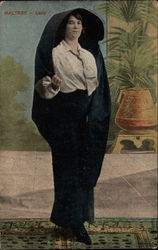 Maltese Lady Postcard