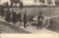 Piece of 75in Battery on a Hollow Road Postcard