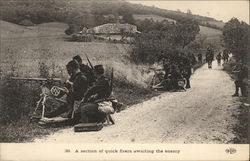 A Section of Quick Firers Awaiting the Enemy World War I Postcard Postcard