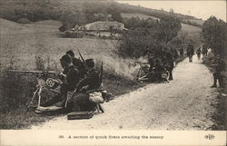 A Section of Quick Firers Awaiting the Enemy Postcard