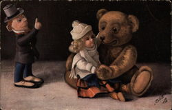 Teddy Bear and Doll Tuck's Oilette Series Postcard Postcard