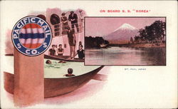 On Board S.S. "Korea" Postcard
