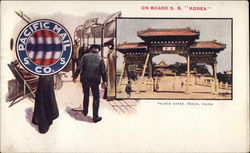 On Board S.S. "Korea" Postcard