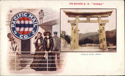 On Board S.S. Korea - Pacific Mail Steamship Co Postcard