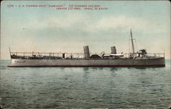 U.S. Torpedo Boat "Farragut" Navy Postcard Postcard