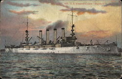 US Armored Cruiser "Maryland" Postcard