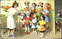 Cats - Music Teacher and Choir Postcard