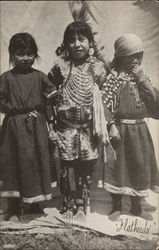 Flathead Children Native Americana Postcard Postcard