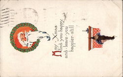 May Xmas Find You Happy Postcard