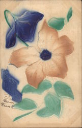 Best Wishes - Flowers Postcard