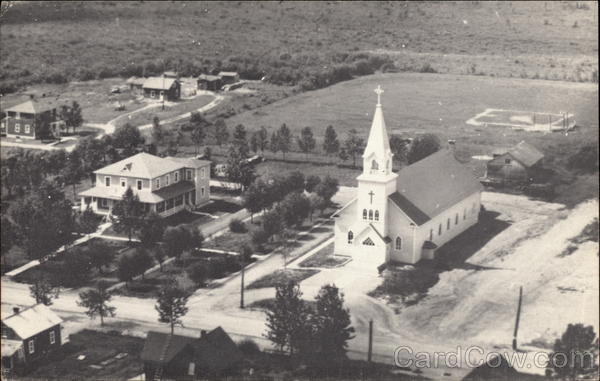 Aerial View of Town Villemontel QC Canada Quebec