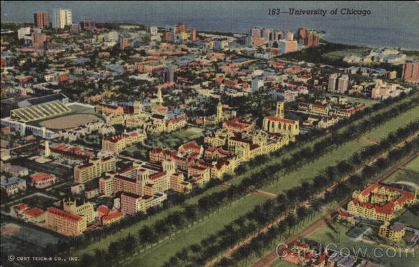 Bird's Eye View of the University of Chicago Illinois