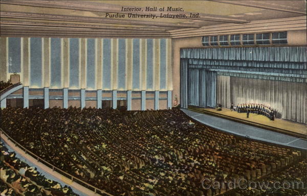 Interior, Hall of Music, Purdue University Lafayette Indiana