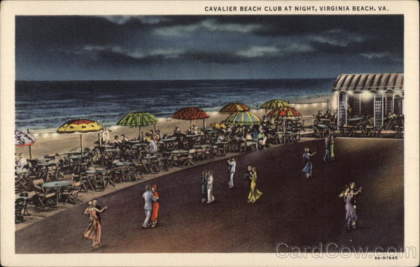 Cavalier Beach Club at Night Virginia Beach