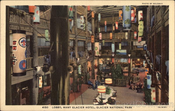 Lobby, Many Glacier Hotel Glacier National Park Montana