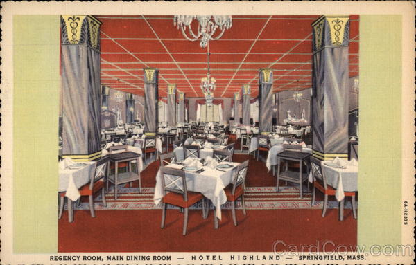 Regency Room, Main Dining Room - Hotel Highland Springfield Massachusetts