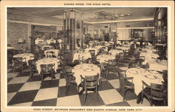 Dining Room, the Dixie Hotel Postcard