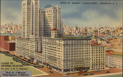 Hotel St. George - Clark Street - Brooklyn Postcard