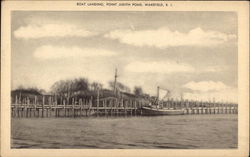 Boat Landing, Point Judith Pond Postcard