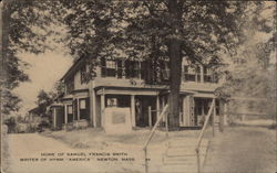 Home of Samuel Francis Smith Newton, MA Postcard Postcard