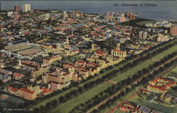 Bird's Eye View of the University of Chicago Postcard