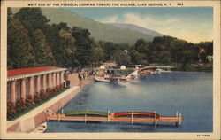 West End of the Pergola, Looking Toward the Village Postcard