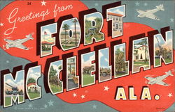 Greetings from Fort Mc Clellan Fort McClellan, AL Postcard Postcard