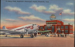 Berry Field, Nashville's Municipal Airport Tennessee Postcard Postcard