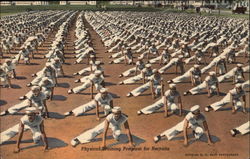 Physical Training program for recruits Navy Postcard Postcard