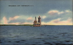 Whaleback Light Portsmouth, NH Postcard Postcard