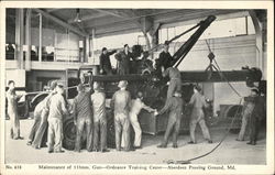 Maintenance of 155 mm. gun - Ordnance Training Center Postcard