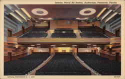 Naval Air Station - Auditorium - Interior Pensacola, FL Postcard Postcard