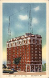 Penn Albert Hotel Greensburg, PA Postcard Postcard
