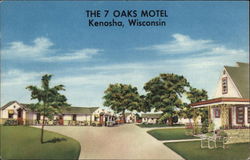 The 7 Oaks Motel Kenosha, WI Postcard Postcard